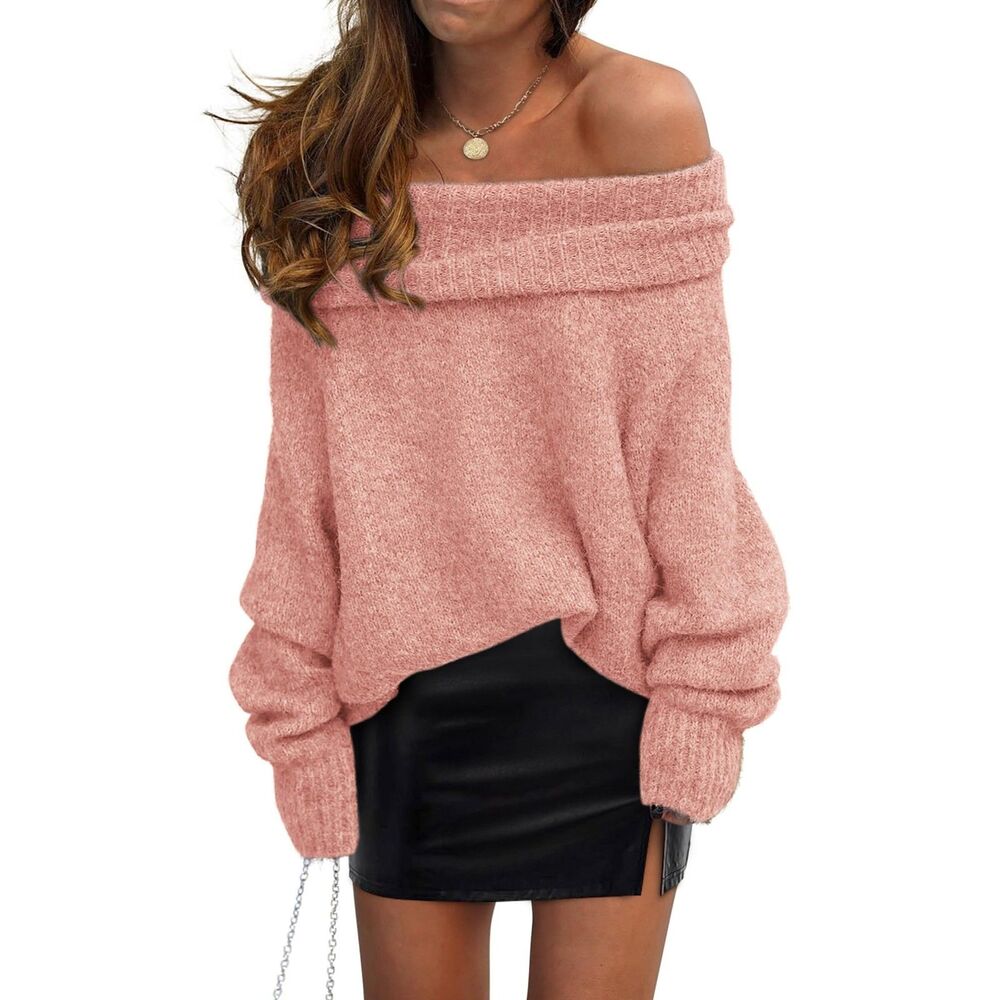 Off The Shoulder Sweater Long Sleeve, Medium, 14H-182T001